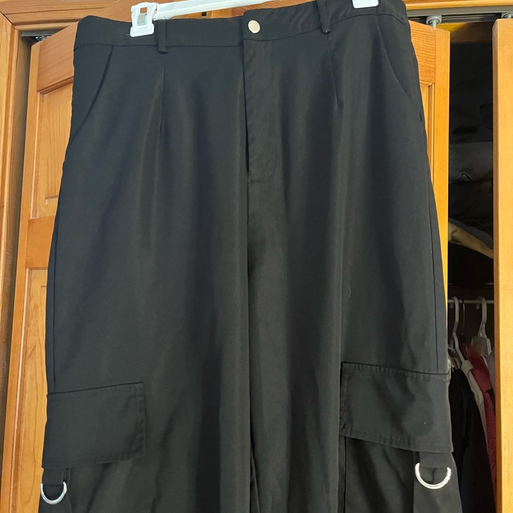 PLT wide leg cargo pants